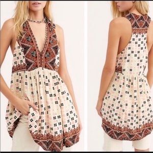 Free People Charlotte Tribal Print Tank Top NEW